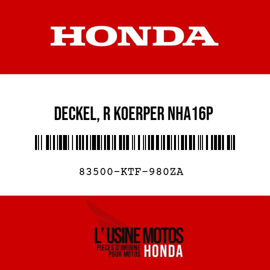 image de 83500-KTF-980ZA DECKEL, R KOERPER NHA16P 