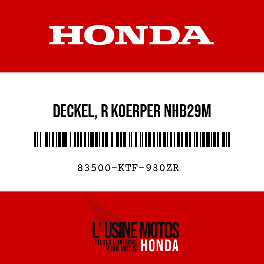 image de 83500-KTF-980ZR DECKEL, R KOERPER NHB29M