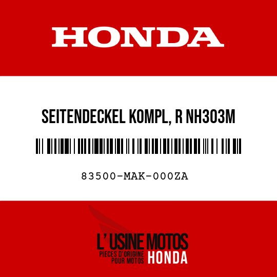 image de 83500-MAK-000ZA SEITENDECKEL KOMPL, R NH303M 