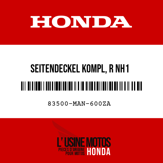 image de 83500-MAN-600ZA SEITENDECKEL KOMPL, R NH1 