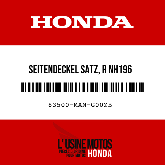 image de 83500-MAN-G00ZB SEITENDECKEL SATZ, R NH196 