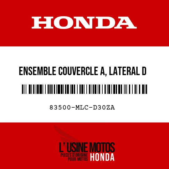 image de 83500-MLC-D30ZA ENSEMBLE COUVERCLE A, LATERAL D (WL) TYPE3