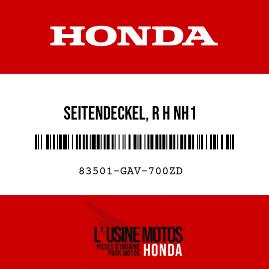 image de 83501-GAV-700ZD SEITENDECKEL, R H NH1 