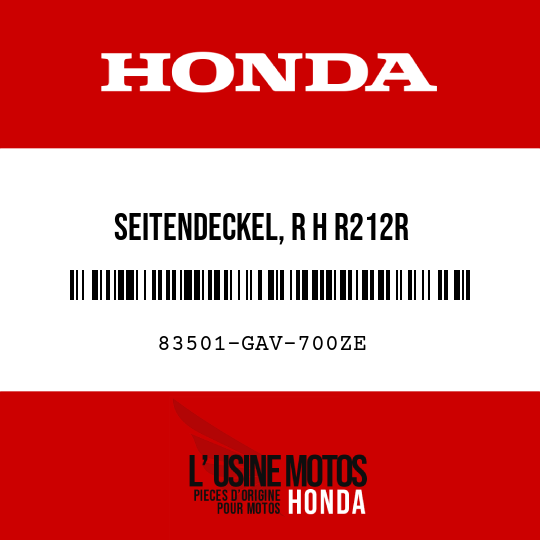 image de 83501-GAV-700ZE SEITENDECKEL, R H R212R 