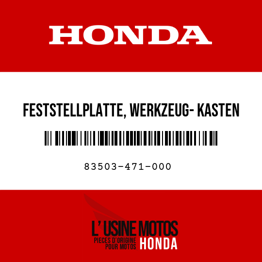 image de 83503-471-000 FESTSTELLPLATTE, WERKZEUG- KASTEN