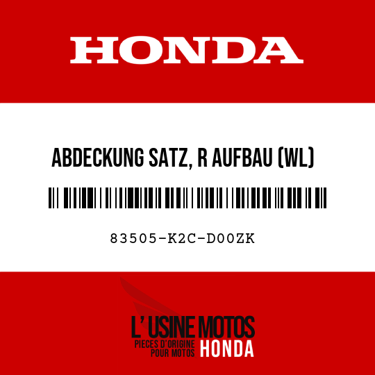image de 83505-K2C-D00ZK ABDECKUNG SATZ, R AUFBAU (WL) NHC60P