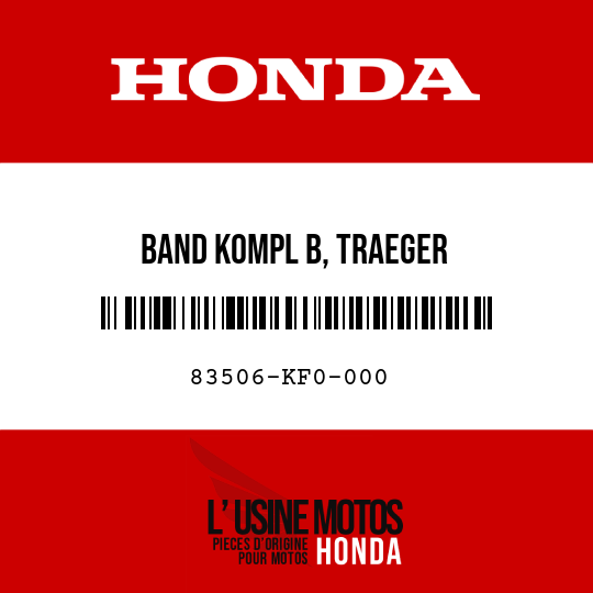 image de 83506-KF0-000 BAND KOMPL B, TRAEGER
