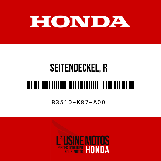 image de 83510-K87-A00 SEITENDECKEL, R