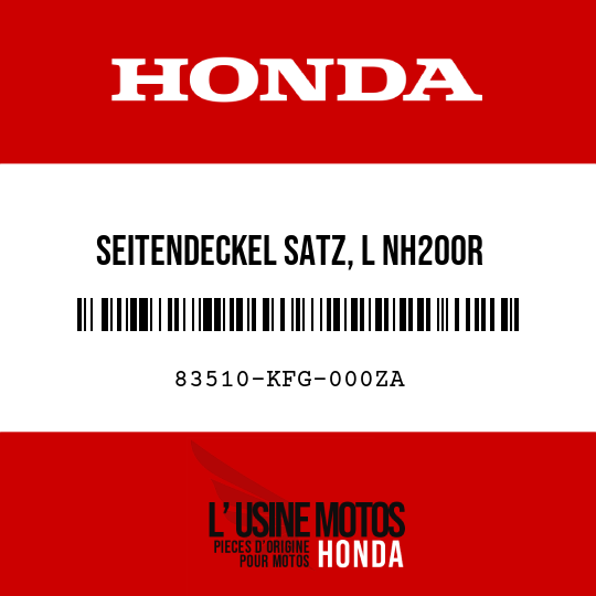 image de 83510-KFG-000ZA SEITENDECKEL SATZ, L NH200R