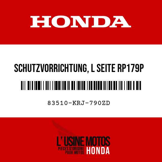 image de 83510-KRJ-790ZD SCHUTZVORRICHTUNG, L SEITE RP179P 