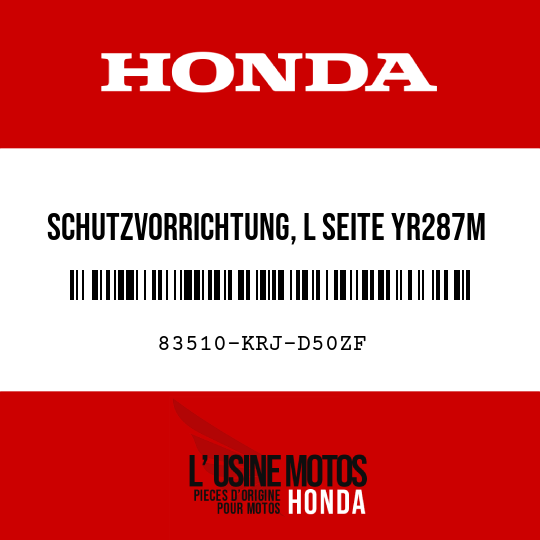 image de 83510-KRJ-D50ZF SCHUTZVORRICHTUNG, L SEITE YR287M
