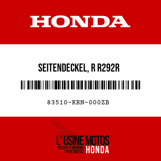 image de 83510-KRN-000ZB SEITENDECKEL, R R292R 