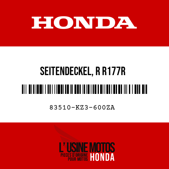 image de 83510-KZ3-600ZA SEITENDECKEL, R R177R 