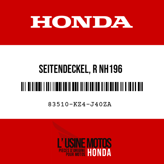 image de 83510-KZ4-J40ZA SEITENDECKEL, R NH196 