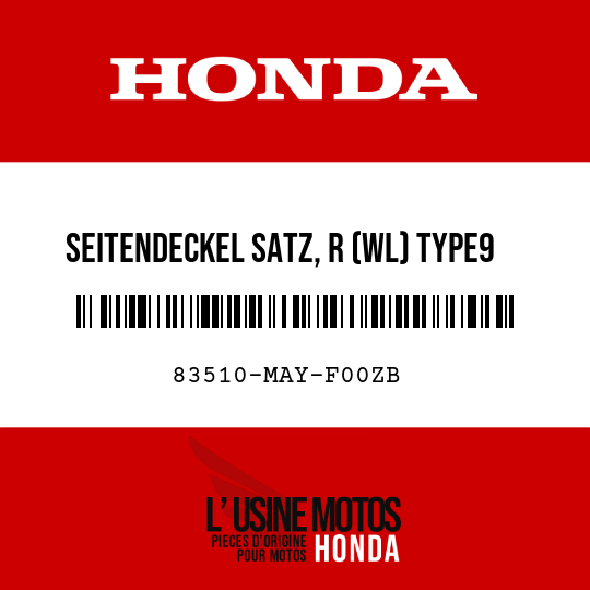 image de 83510-MAY-F00ZB SEITENDECKEL SATZ, R (WL) TYPE9