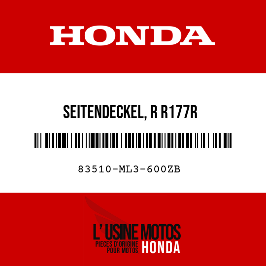 image de 83510-ML3-600ZB SEITENDECKEL, R R177R 