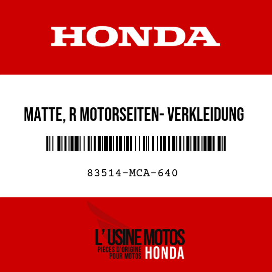 image de 83514-MCA-640 MATTE, R MOTORSEITEN- VERKLEIDUNG