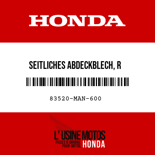 image de 83520-MAN-600 SEITLICHES ABDECKBLECH, R