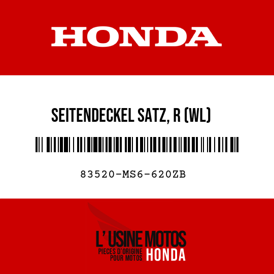 image de 83520-MS6-620ZB SEITENDECKEL SATZ, R (WL) NH196/TYPE2 