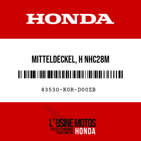 image de 83530-K0R-D00ZB MITTELDECKEL, H NHC28M