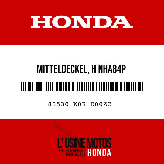 image de 83530-K0R-D00ZC MITTELDECKEL, H NHA84P