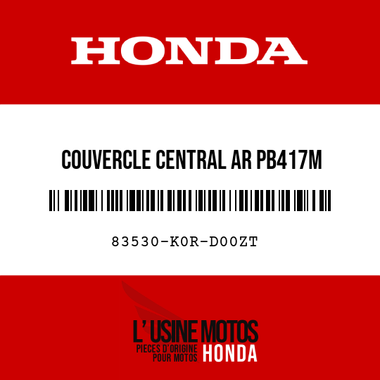 image de 83530-K0R-D00ZT COUVERCLE CENTRAL AR PB417M