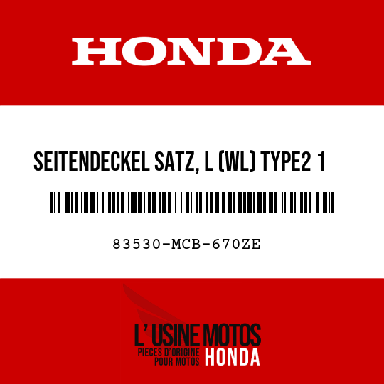 image de 83530-MCB-670ZE SEITENDECKEL SATZ, L (WL) TYPE2 1 