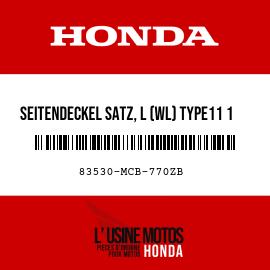 image de 83530-MCB-770ZB SEITENDECKEL SATZ, L (WL) TYPE11 1 
