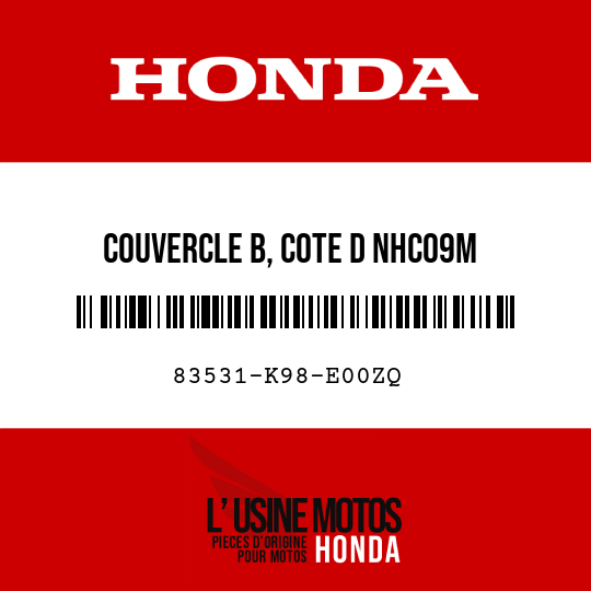 image de 83531-K98-E00ZQ COUVERCLE B, COTE D NHC09M