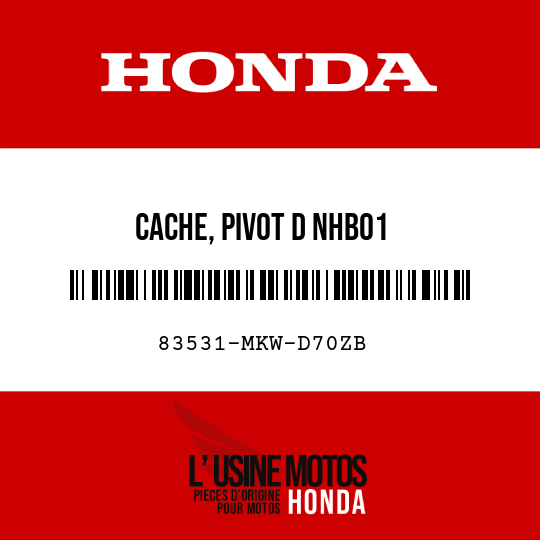 image de 83531-MKW-D70ZB CACHE, PIVOT D NHB01