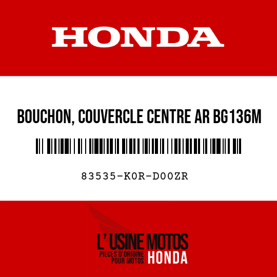 image de 83535-K0R-D00ZR BOUCHON, COUVERCLE CENTRE AR BG136M