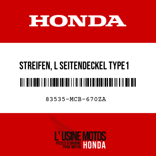 image de 83535-MCB-670ZA STREIFEN, L SEITENDECKEL TYPE1