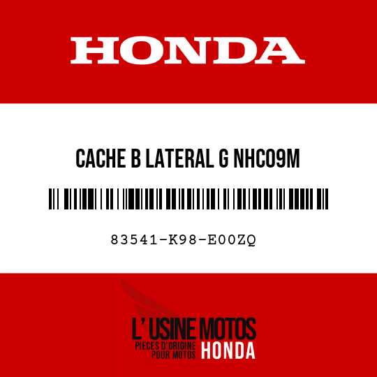 image de 83541-K98-E00ZQ CACHE B LATERAL G NHC09M