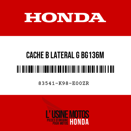 image de 83541-K98-E00ZR CACHE B LATERAL G BG136M