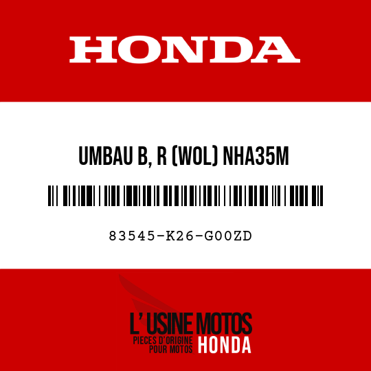 image de 83545-K26-G00ZD UMBAU B, R (WOL) NHA35M