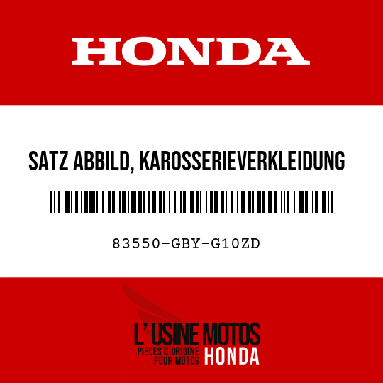 image de 83550-GBY-G10ZD SATZ ABBILD, KAROSSERIEVERKLEIDUNG L (WL) PB162