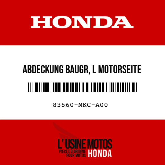 image de 83560-MKC-A00 ABDECKUNG BAUGR, L MOTORSEITE
