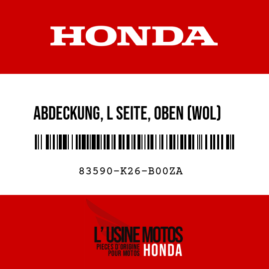 image de 83590-K26-B00ZA ABDECKUNG, L SEITE, OBEN (WOL) NHB81M