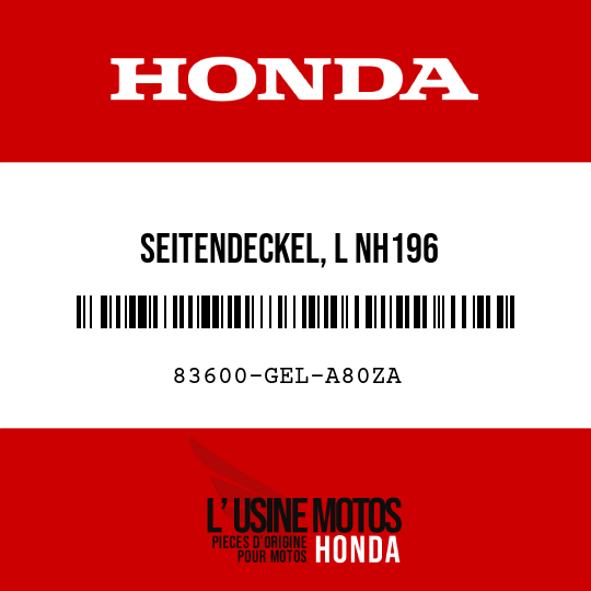 image de 83600-GEL-A80ZA SEITENDECKEL, L NH196