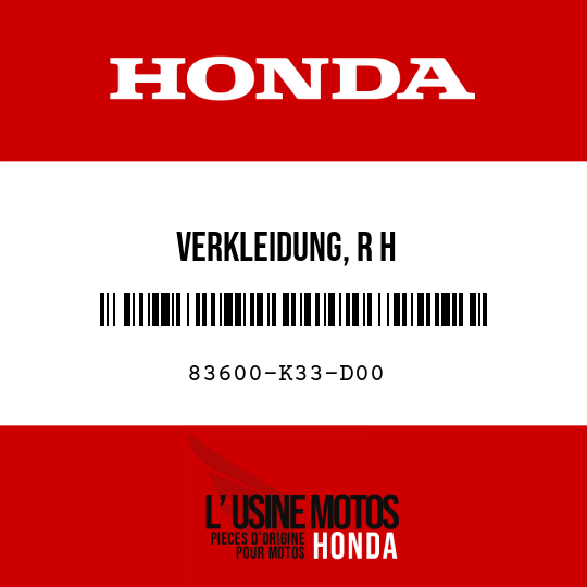image de 83600-K33-D00 VERKLEIDUNG, R H
