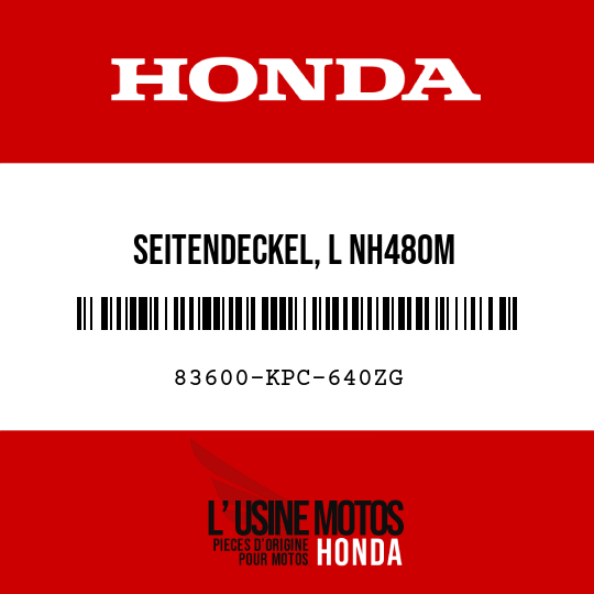 image de 83600-KPC-640ZG SEITENDECKEL, L NH480M 