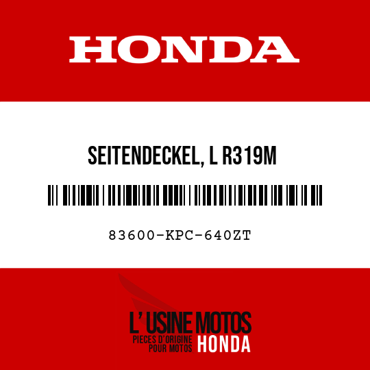 image de 83600-KPC-640ZT SEITENDECKEL, L R319M 