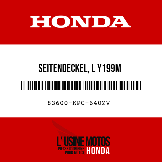 image de 83600-KPC-640ZV SEITENDECKEL, L Y199M