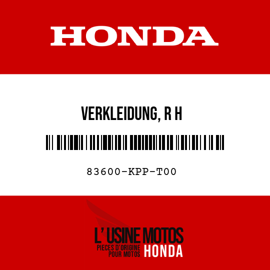 image de 83600-KPP-T00 VERKLEIDUNG, R H