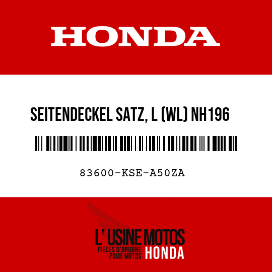image de 83600-KSE-A50ZA SEITENDECKEL SATZ, L (WL) NH196