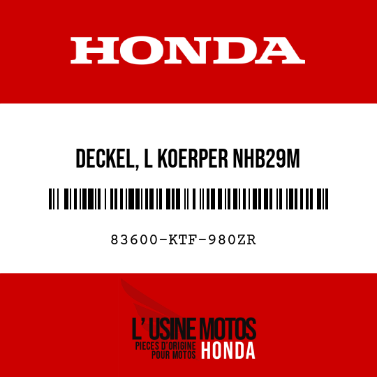 image de 83600-KTF-980ZR DECKEL, L KOERPER NHB29M