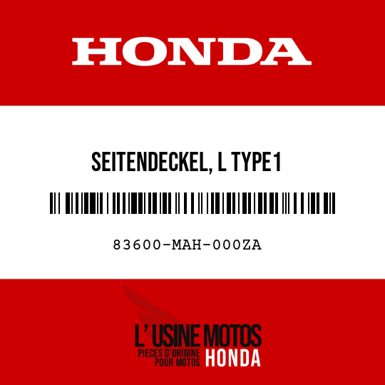 image de 83600-MAH-000ZA SEITENDECKEL, L TYPE1