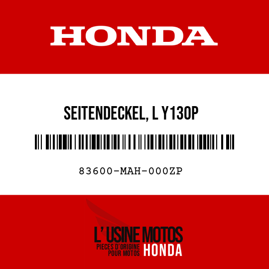 image de 83600-MAH-000ZP SEITENDECKEL, L Y130P 