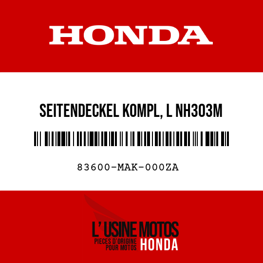 image de 83600-MAK-000ZA SEITENDECKEL KOMPL, L NH303M 