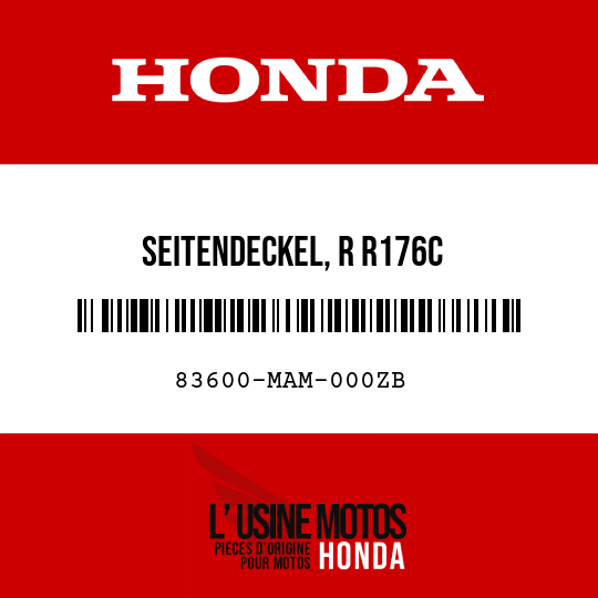 image de 83600-MAM-000ZB SEITENDECKEL, R R176C 